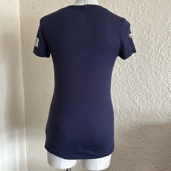 Victoria’s Secret Pink MLB Milwaukee Brewers Blue White Wisconsin 1970 T-Shirt S - Picture 3 of 7